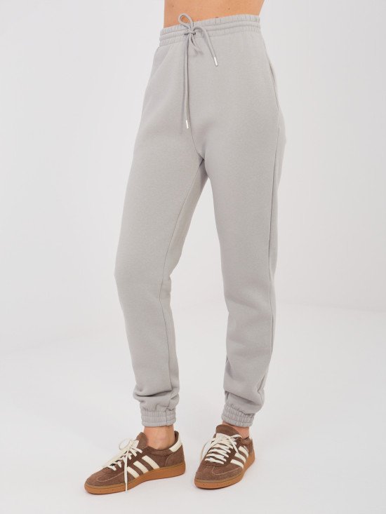 Damen Jogginghose mit Kordelzug, grau