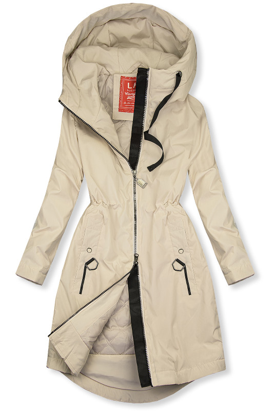 Übergangs-Kapuzenjacke Ecru