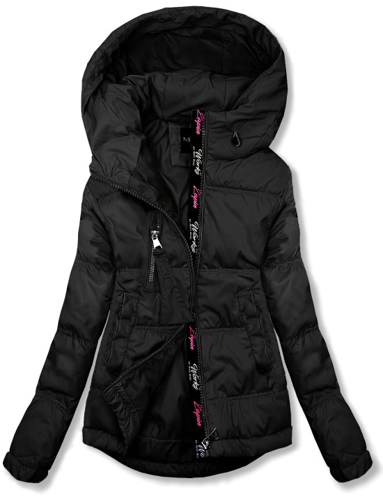 Kurzjacke im lässigen Fit Schwarz