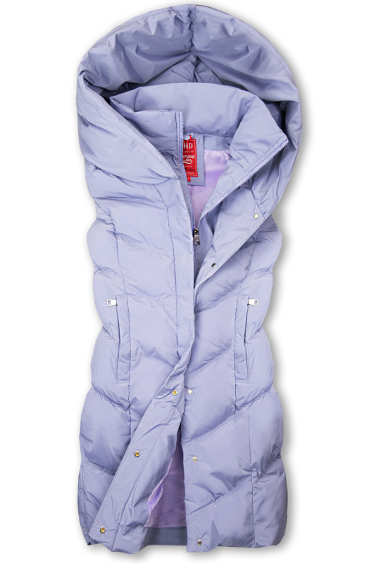 Steppweste mit Kapuze Lila