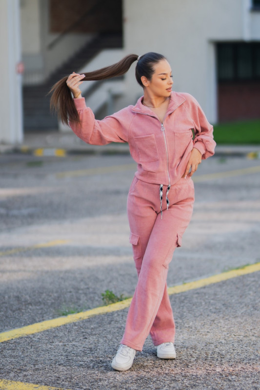 Freizeitanzug mit Reißverschluss Schwarz