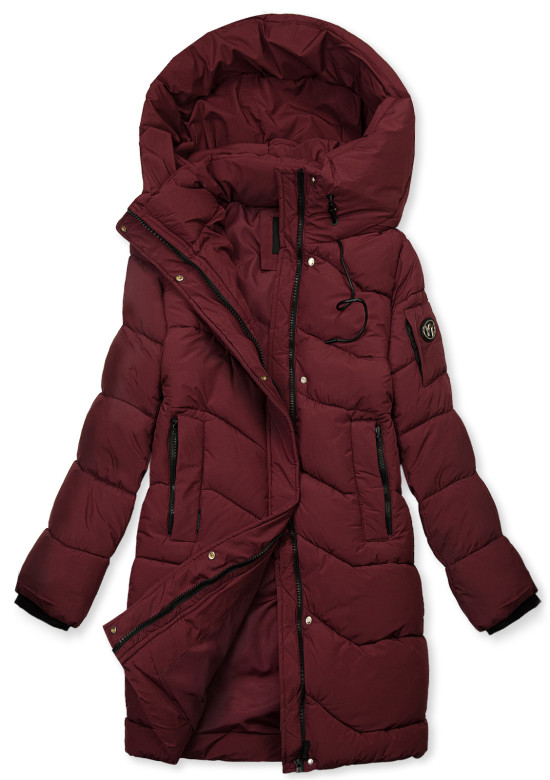 Winterjacke mit Kapuze EVEREST Weinrot