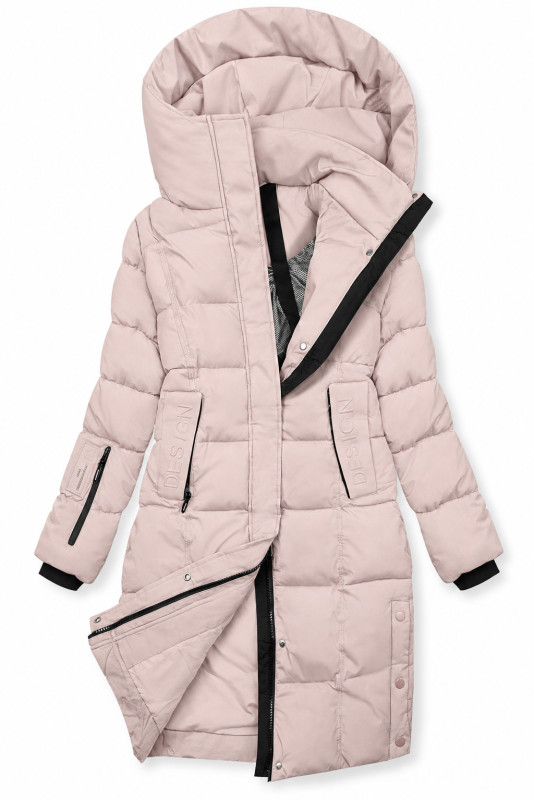 Damen-Winterjacke mit Kapuze DESIGN Rosa