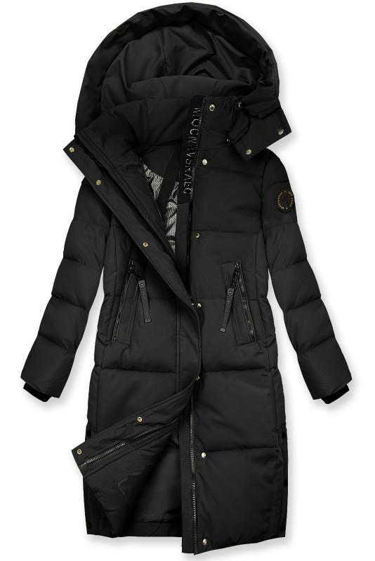 Schwarze Damen-Winterjacke im Langschnitt BLIZZARD