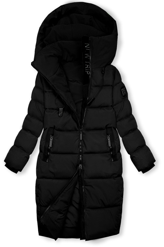 Damen-Winterjacke mit Kapuze FLURRY Schwarz