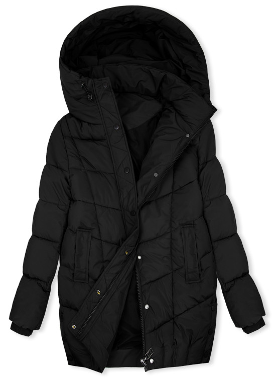 Schwarze Steppjacke für den Winter