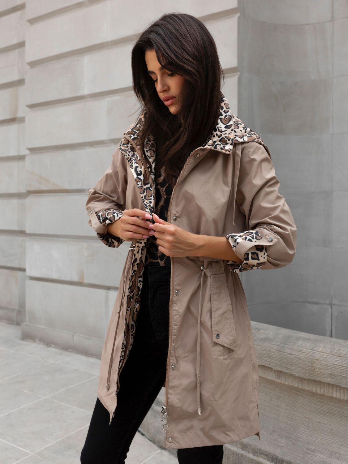 Damen Übergangsjacke in Camel