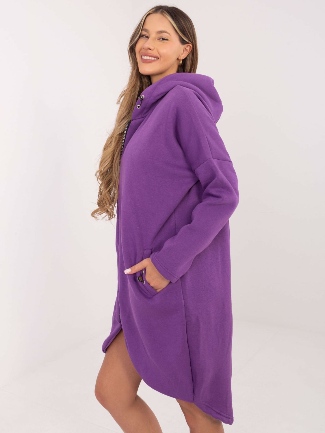 Lila Kapuzenpullover