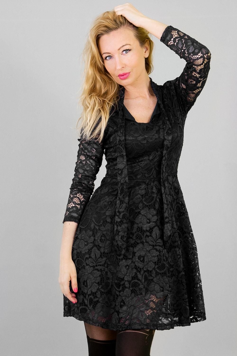 Spitzenkleid schwarz