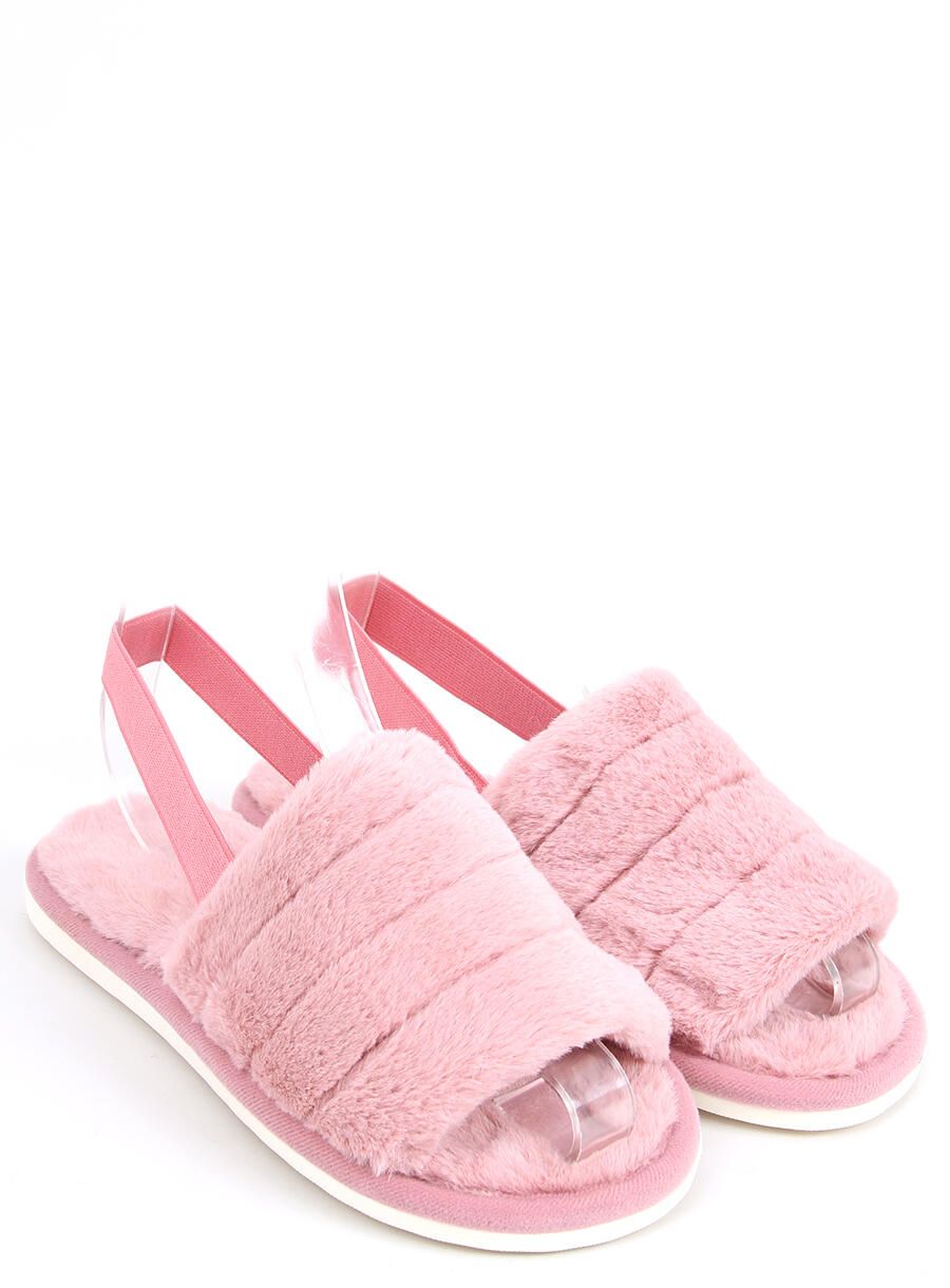 Damenhausschuhe mit Gummi Rosa