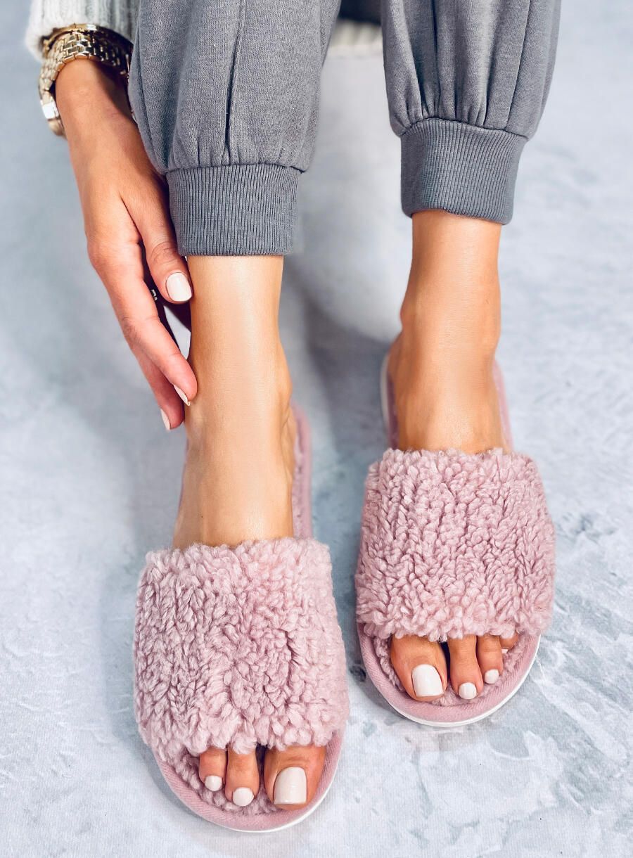 Plüschhausschuhe Rosa
