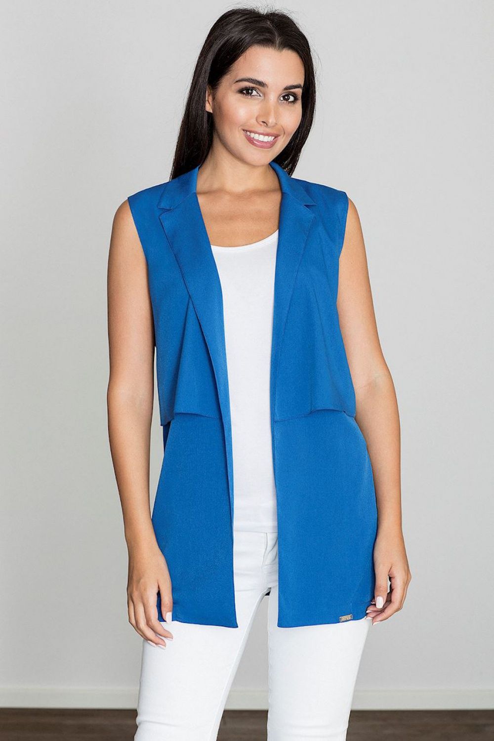 Damen Weste in Blau mit Kragen