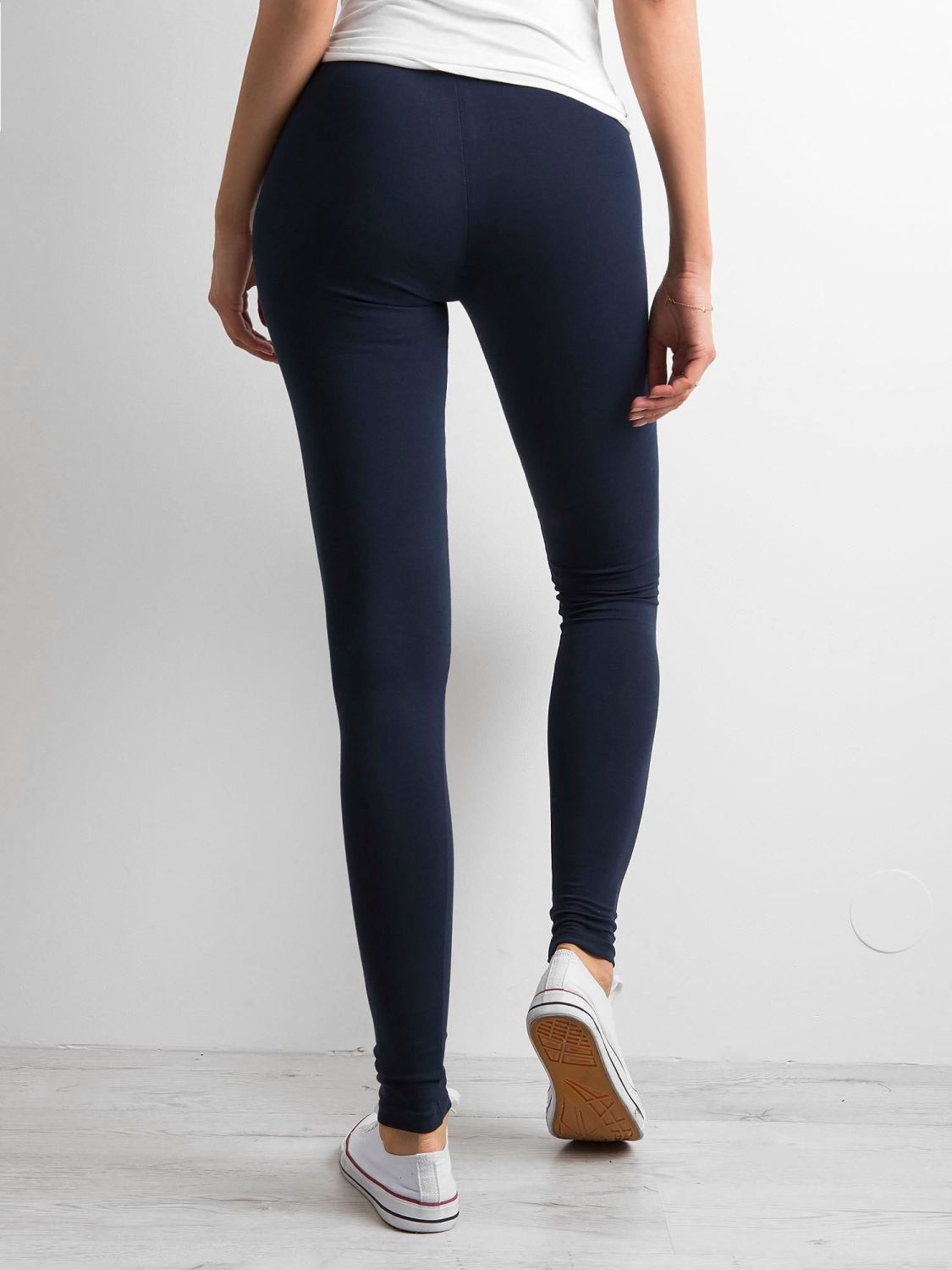 Blaue Basic Leggings
