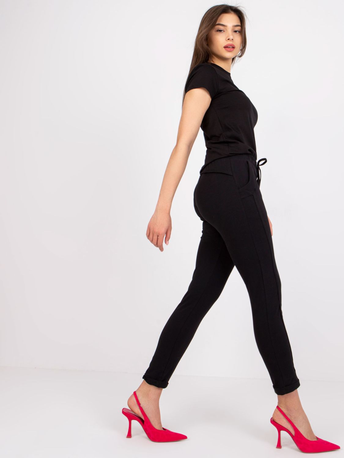 Stylische schwarze Sporthose