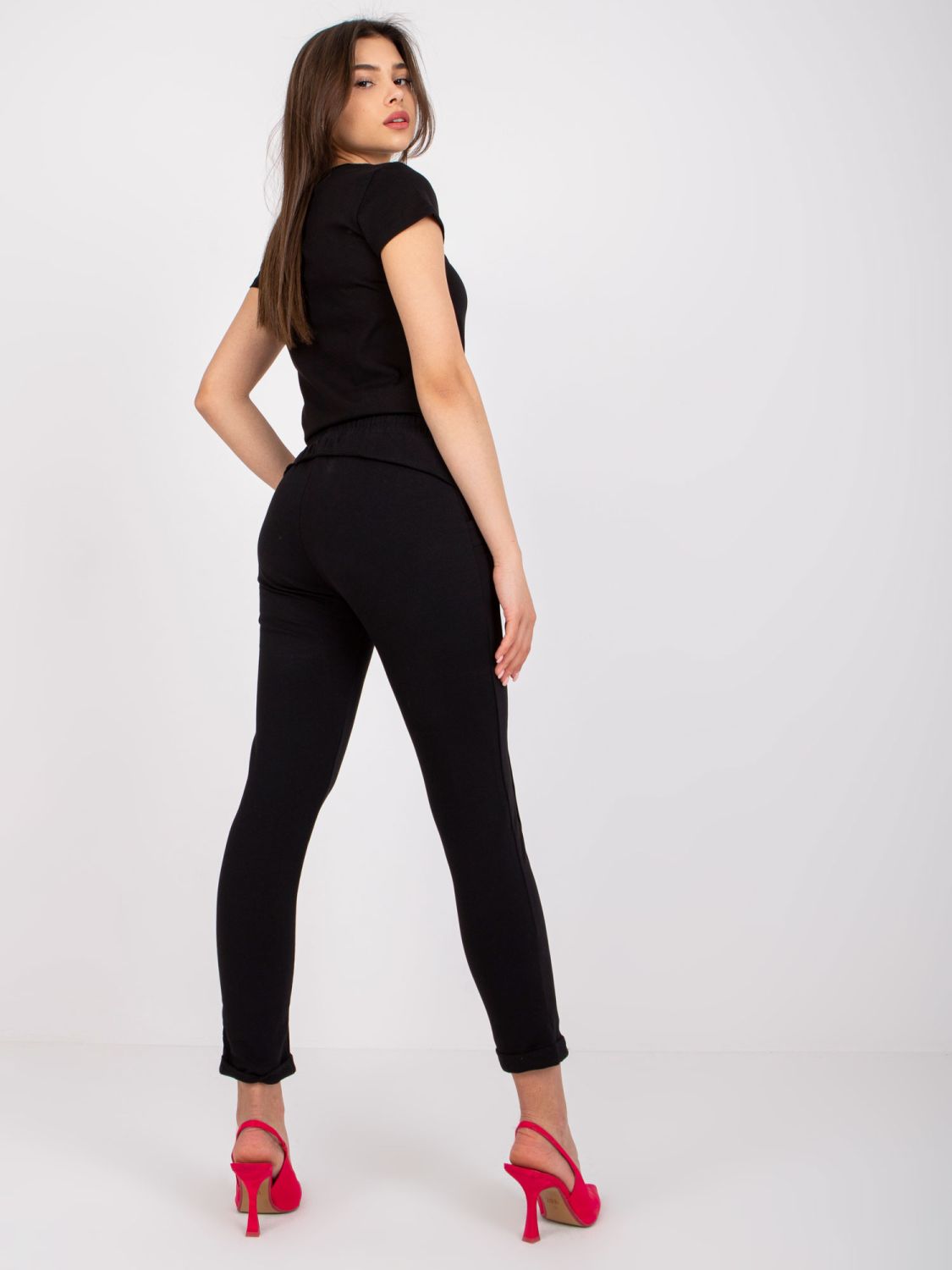 Stylische schwarze Sporthose