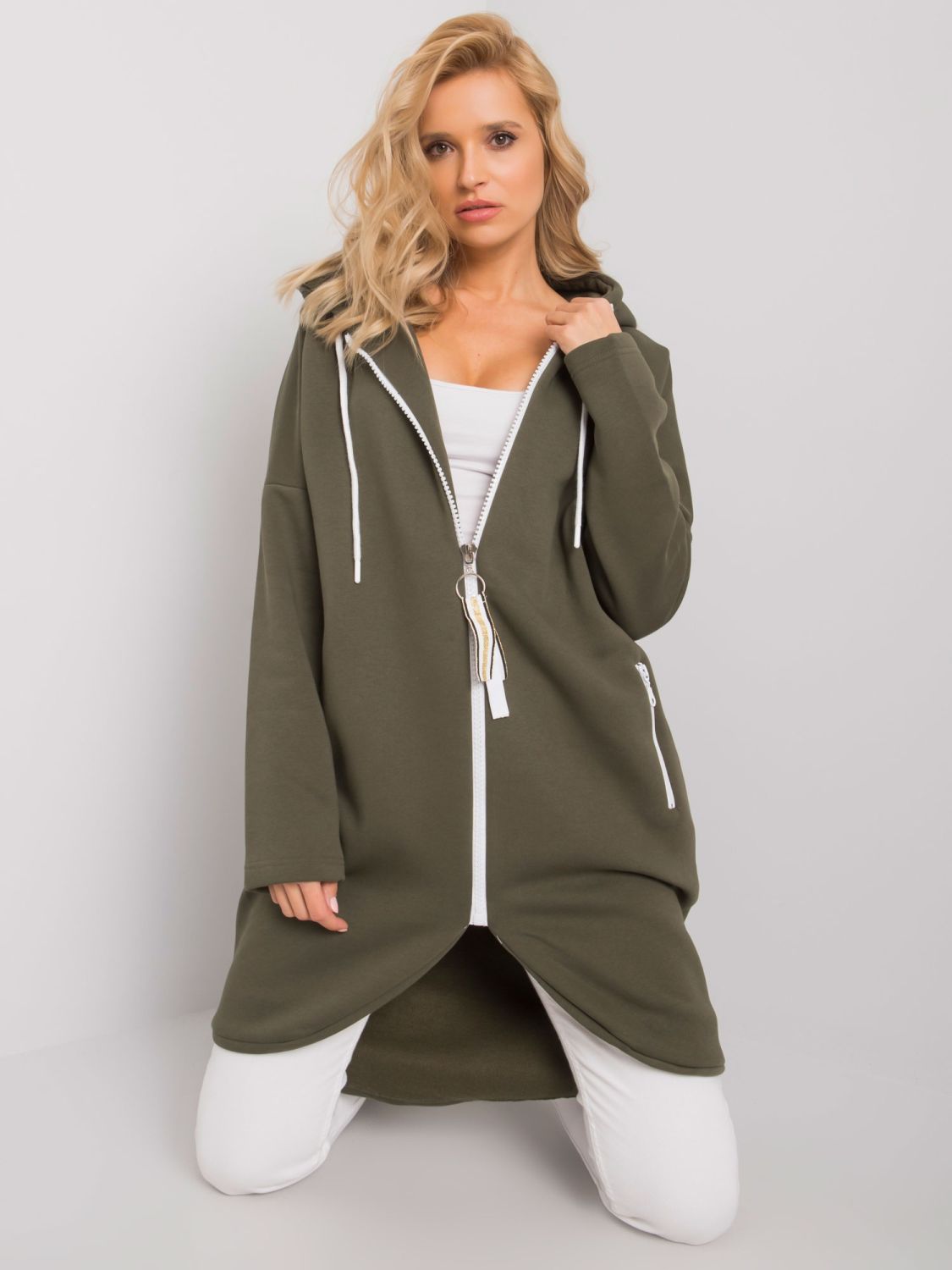 Damen Kapuzenpullover in Khaki