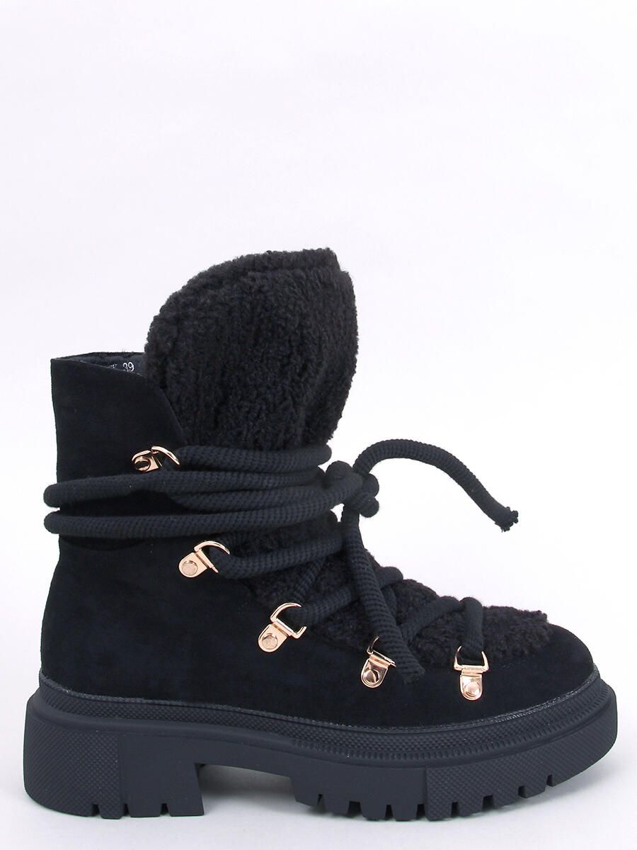 Schneestiefel mit Kunstfell Schwarz