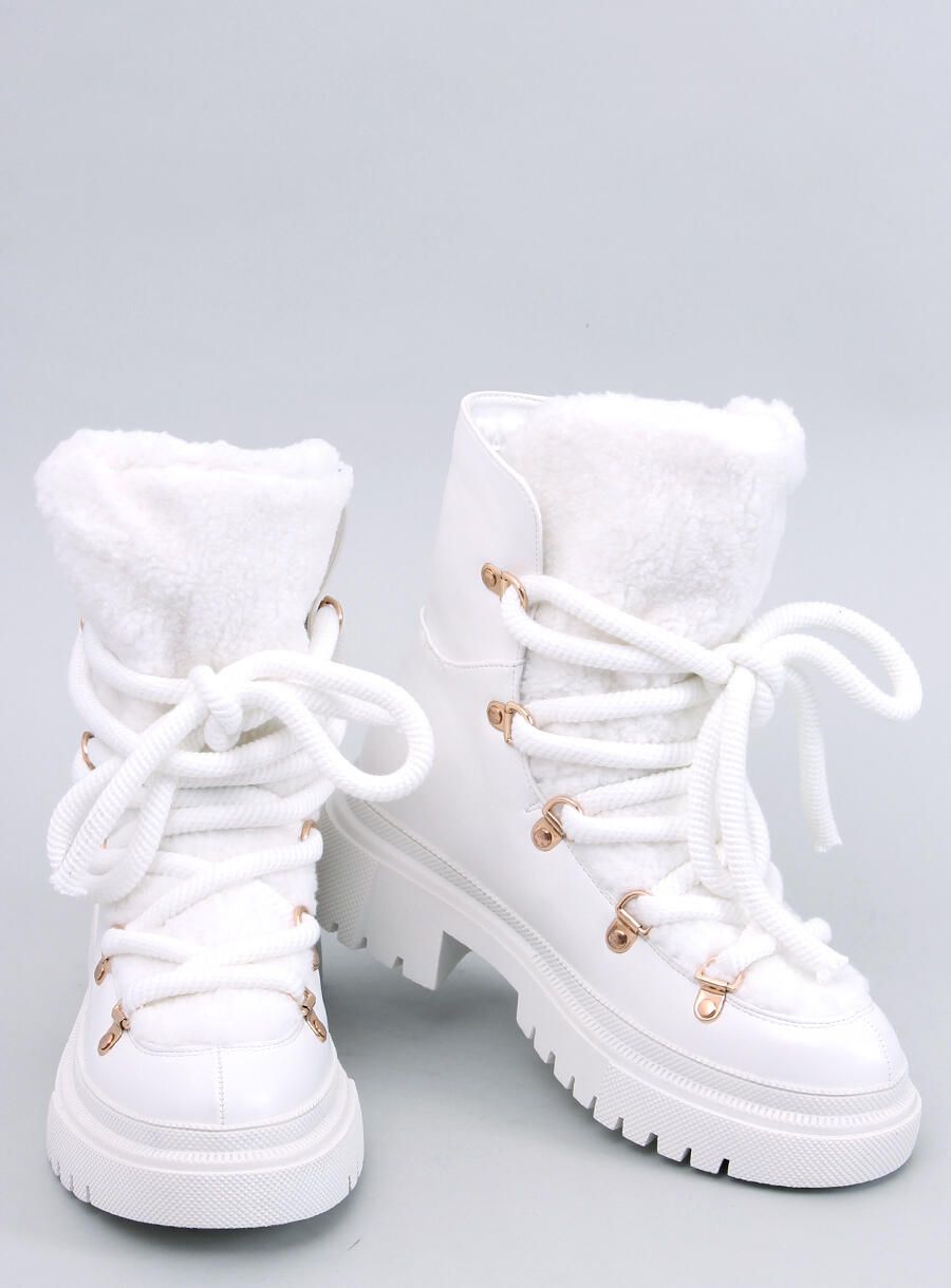Schneestiefel mit Kunstfell Weiß