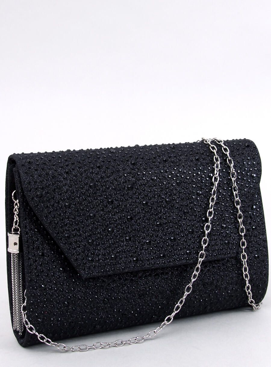 Glänzende Handtasche Schwarz