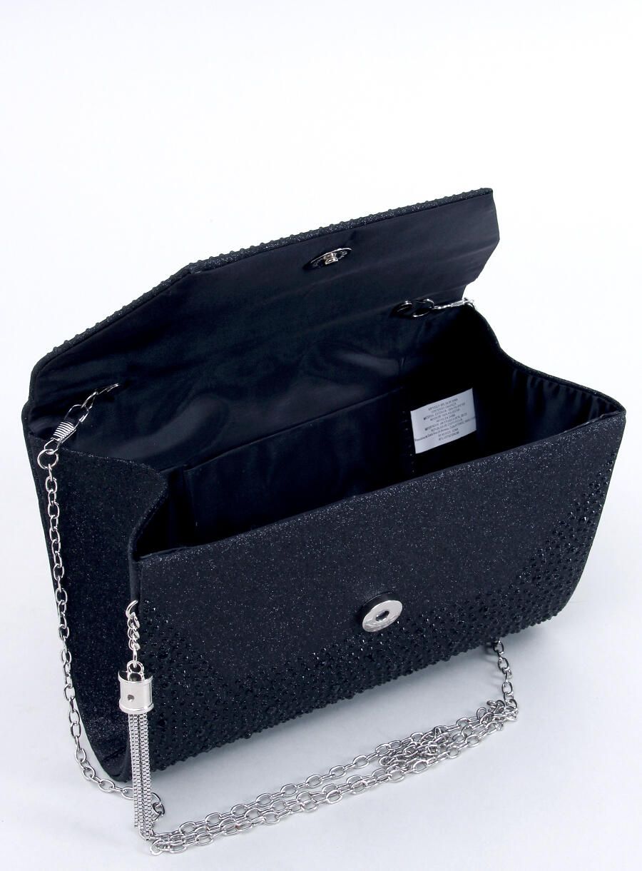 Glänzende Handtasche Schwarz