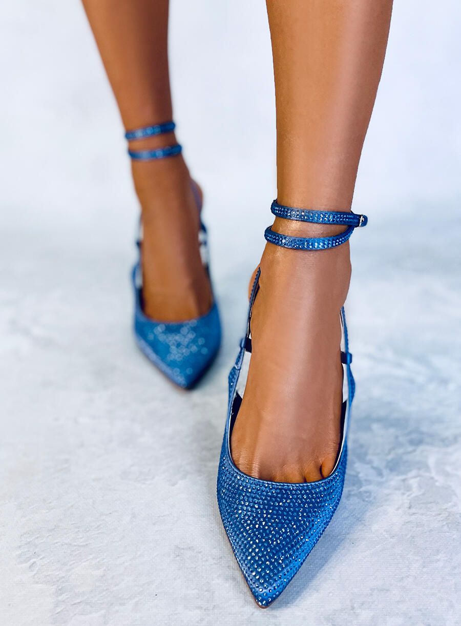 High-Heel-Sandalette Blau