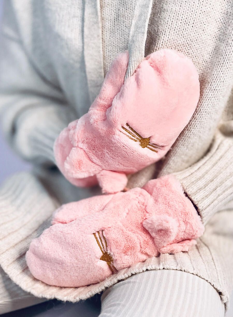 Fäustlinge für Damen Hellrosa