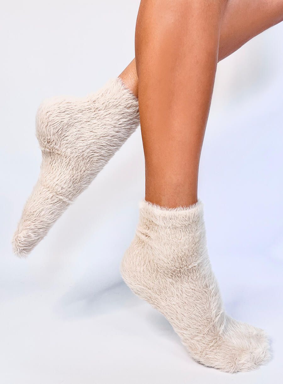 Warme Socken für den Winter Beige