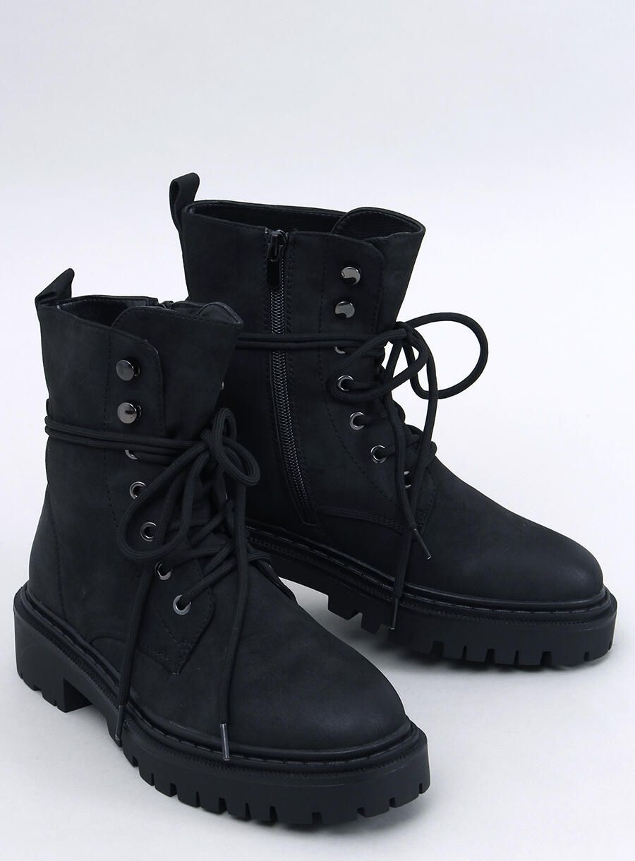 Schnürstiefeletten EMMA Schwarz