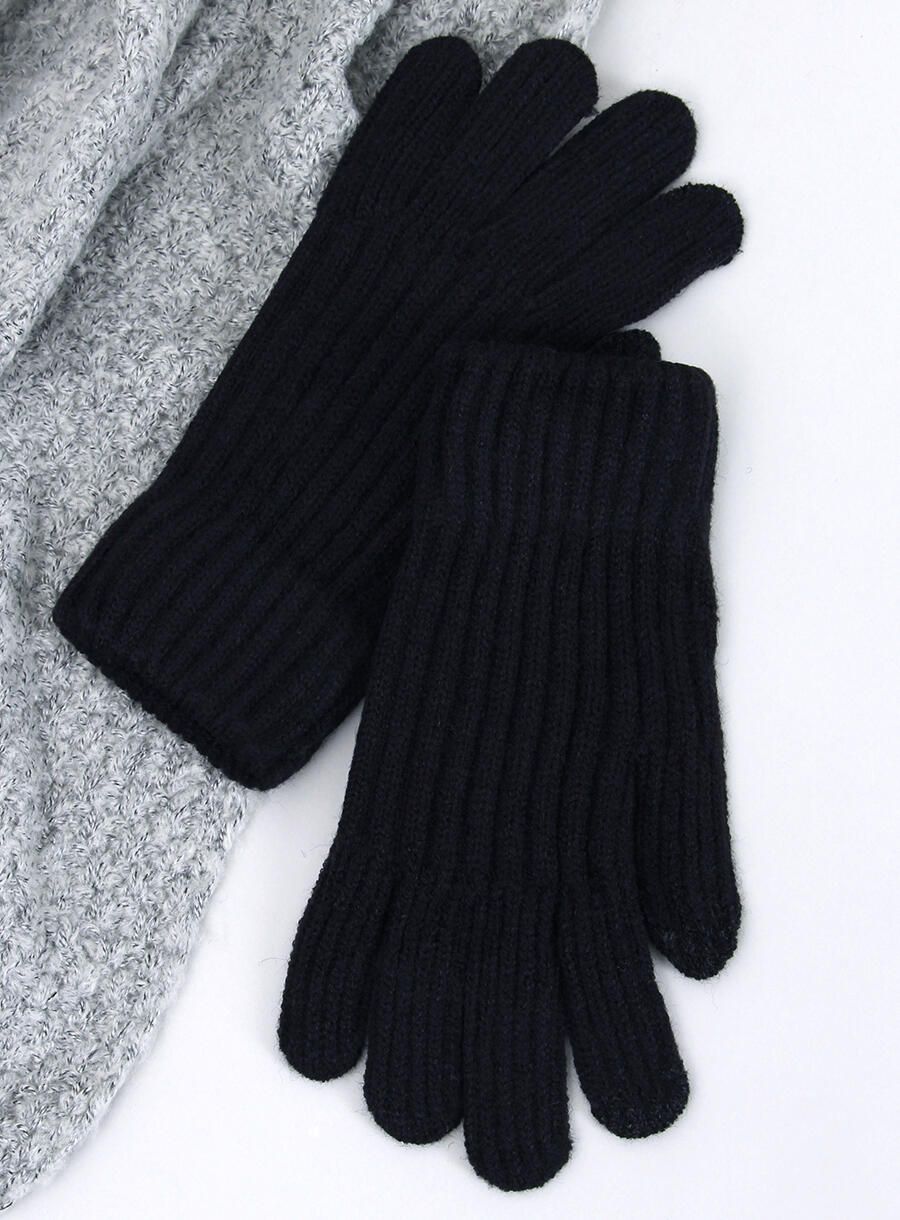 Warme Damenhandschuhe UNI SIZE Schwarz