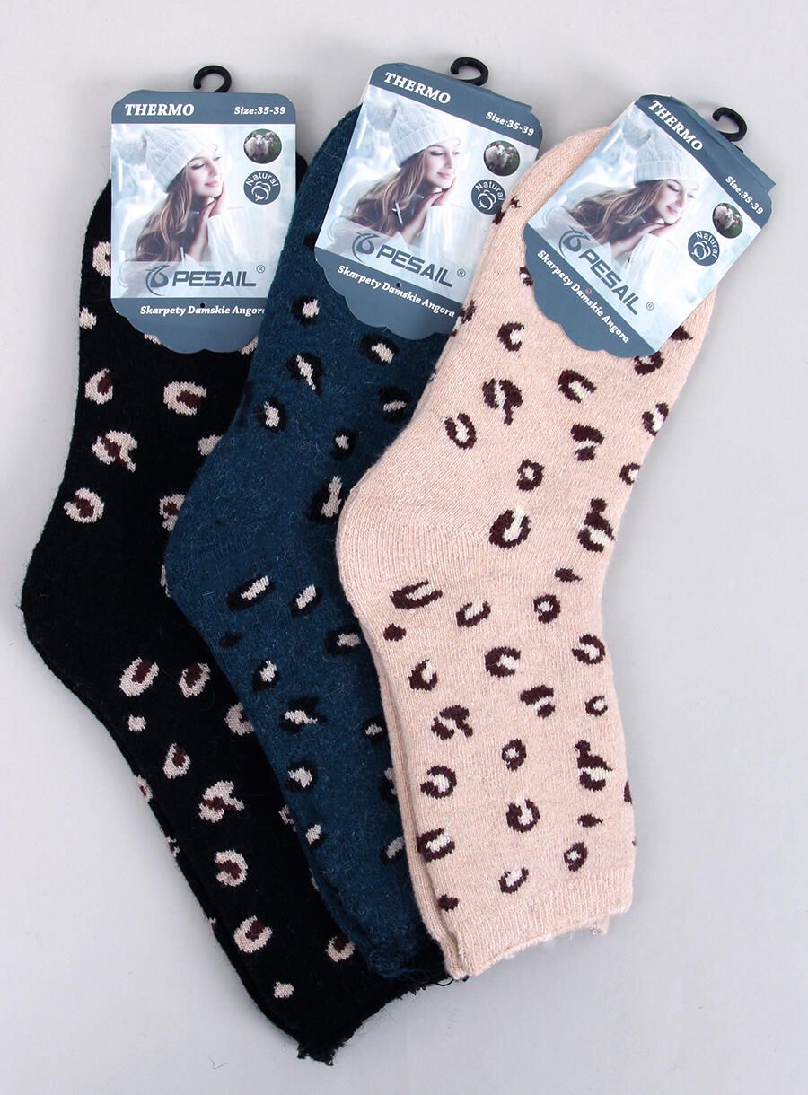 Damensocken mit Leopardenmuster 1 - 3 Paar