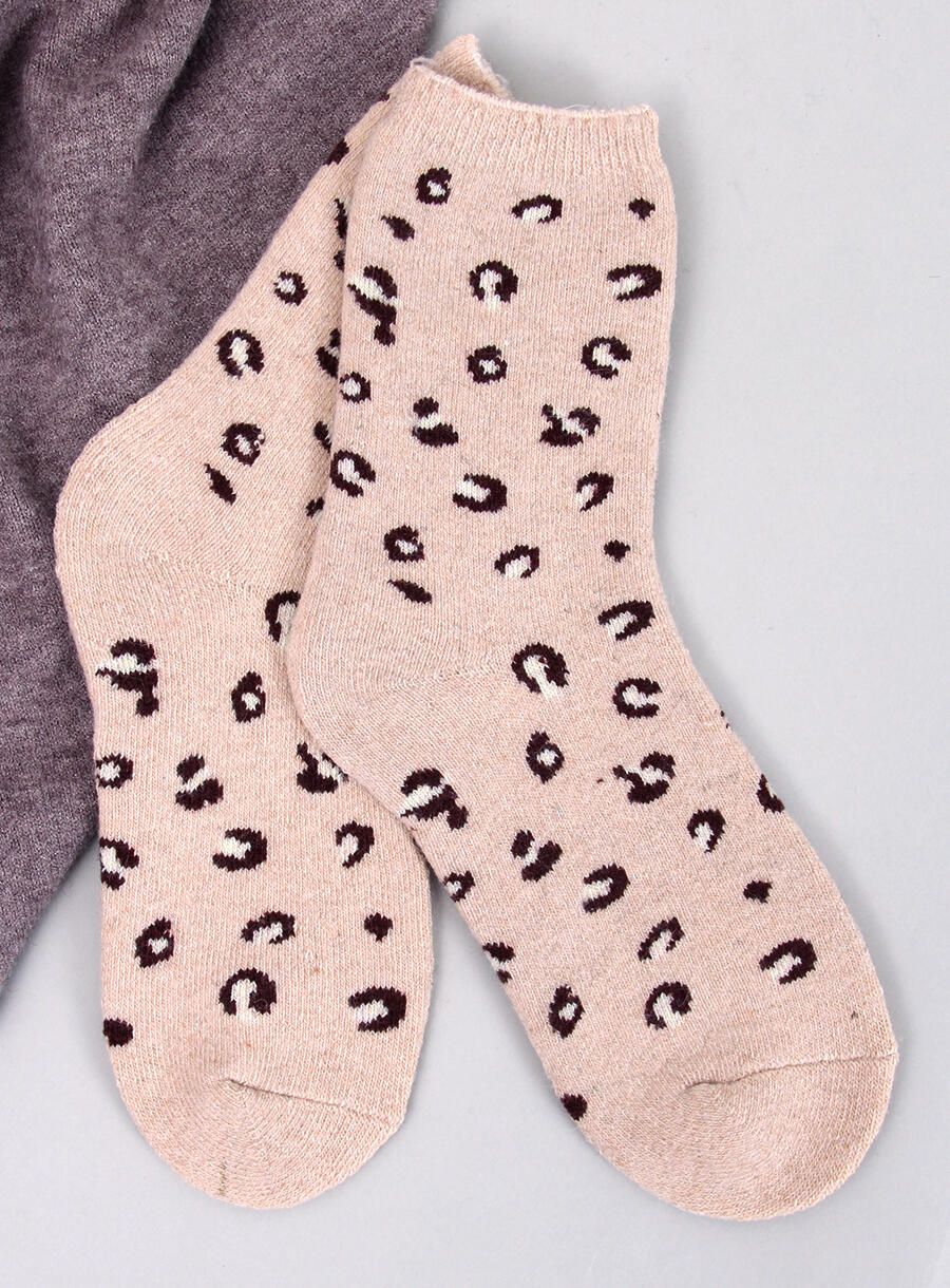Damensocken mit Leopardenmuster 1 - 3 Paar