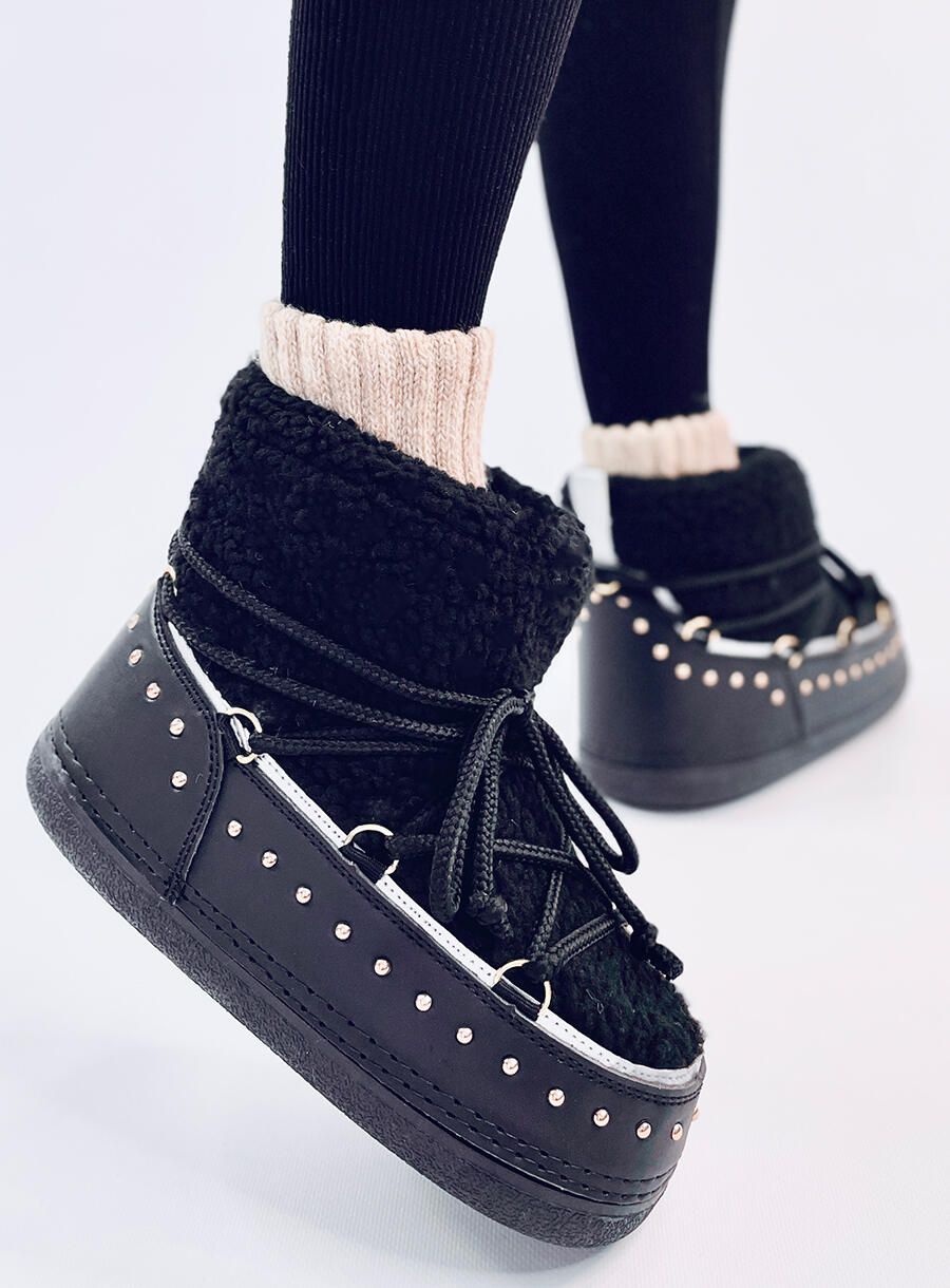 Winterstiefel mit Schnürung Schwarz