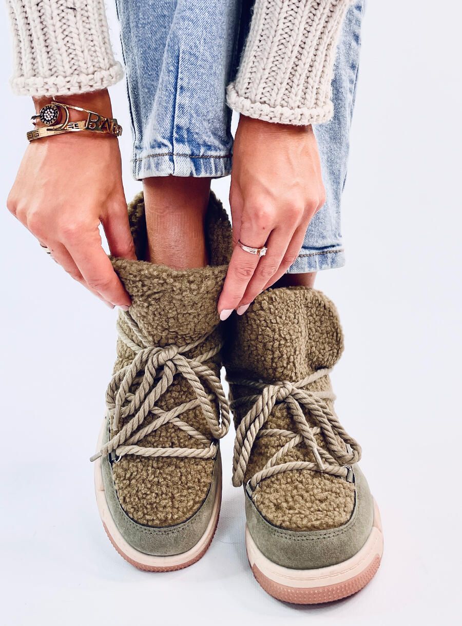 Schneeschuhe im Sneaker-Design Khaki