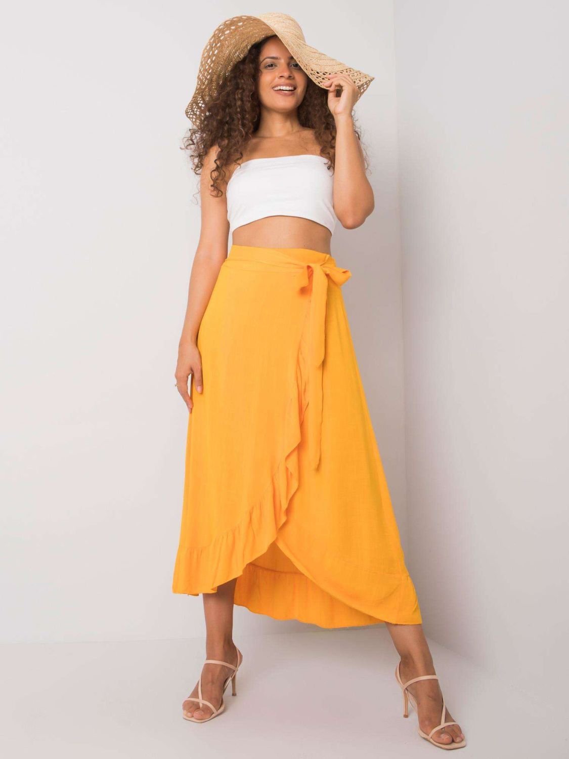 OCH BELLA Asymmetrischer orange Rock
