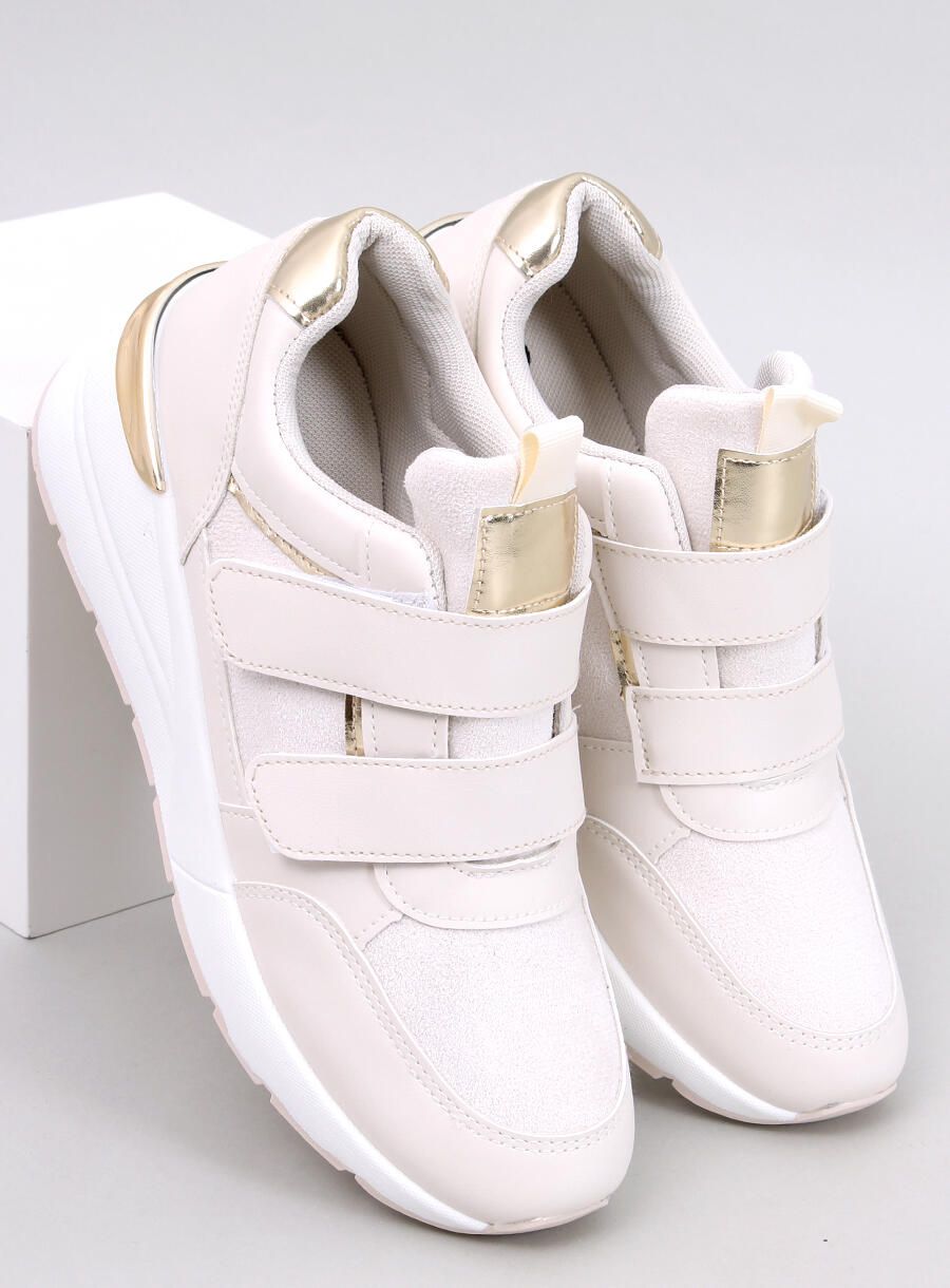 Sneaker mit Klettverschluss Ecru