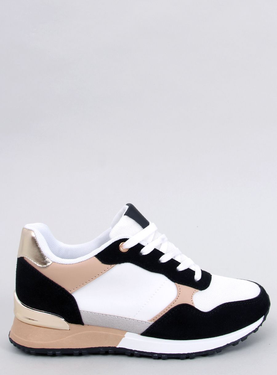 Damen-Sneaker Schwarz/Weiß/Beige