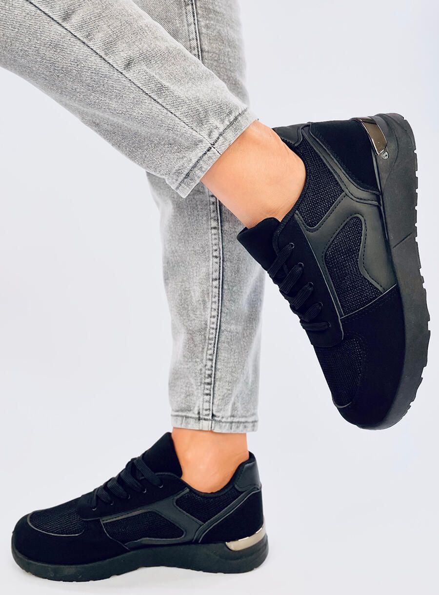 Leichte Damen-Sneaker Schwarz