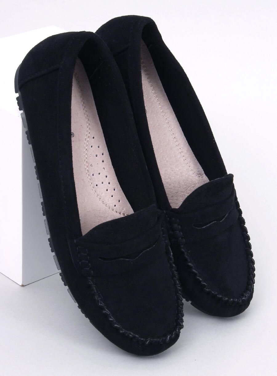 Wildleder, extra weiche Mokassins Schwarz
