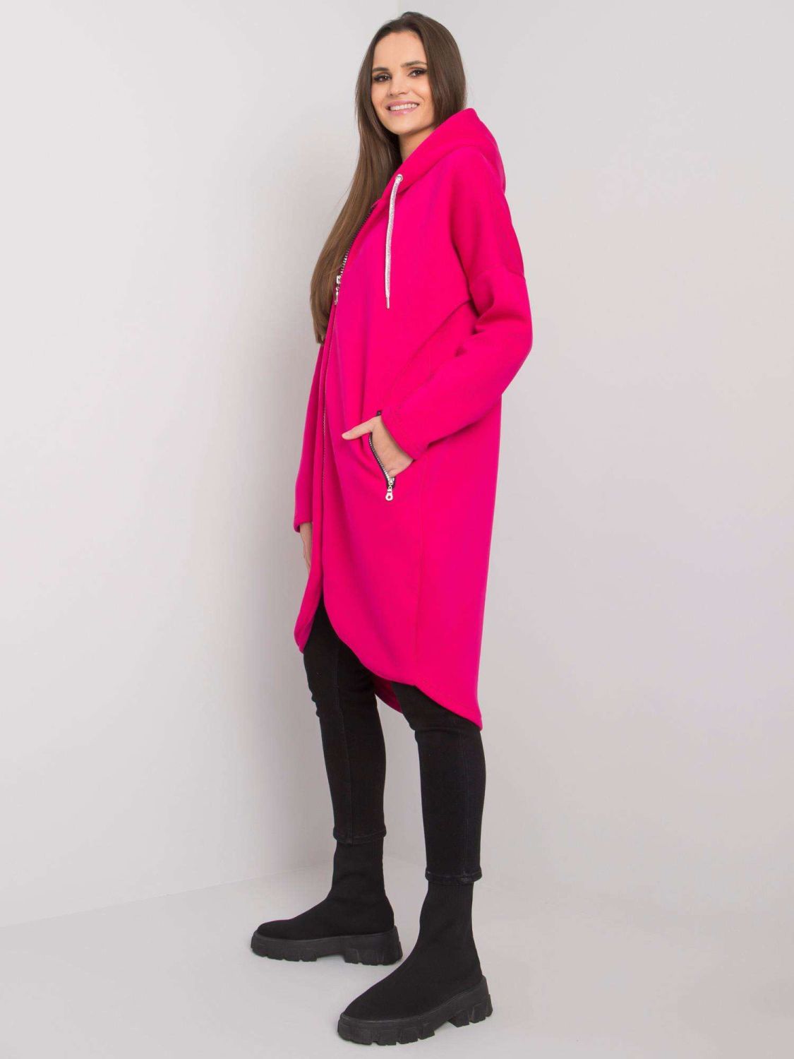 Rosa Kapuzenpullover