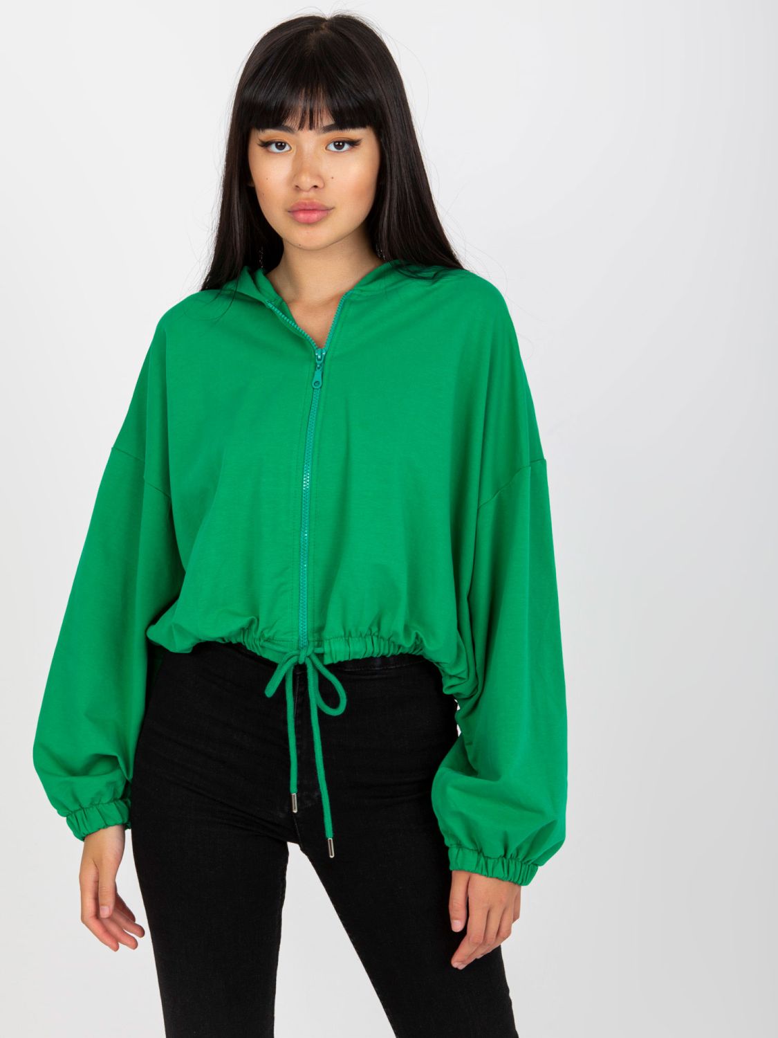 Grüne Kapuzenjacke RUE PARIS