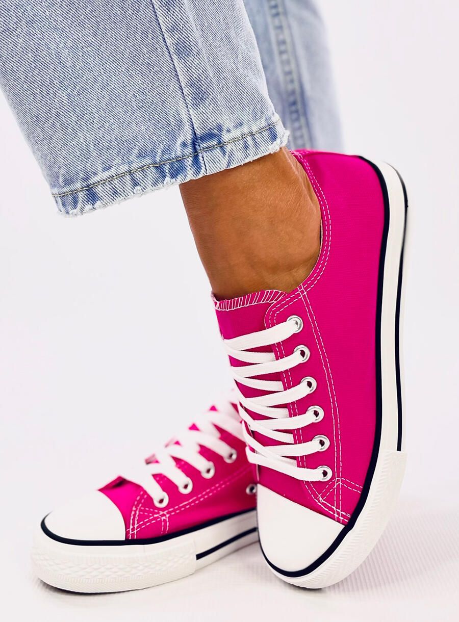 Klassische niedrige Canvas-Sneaker Pink