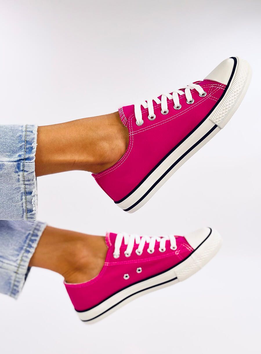Klassische niedrige Canvas-Sneaker Pink