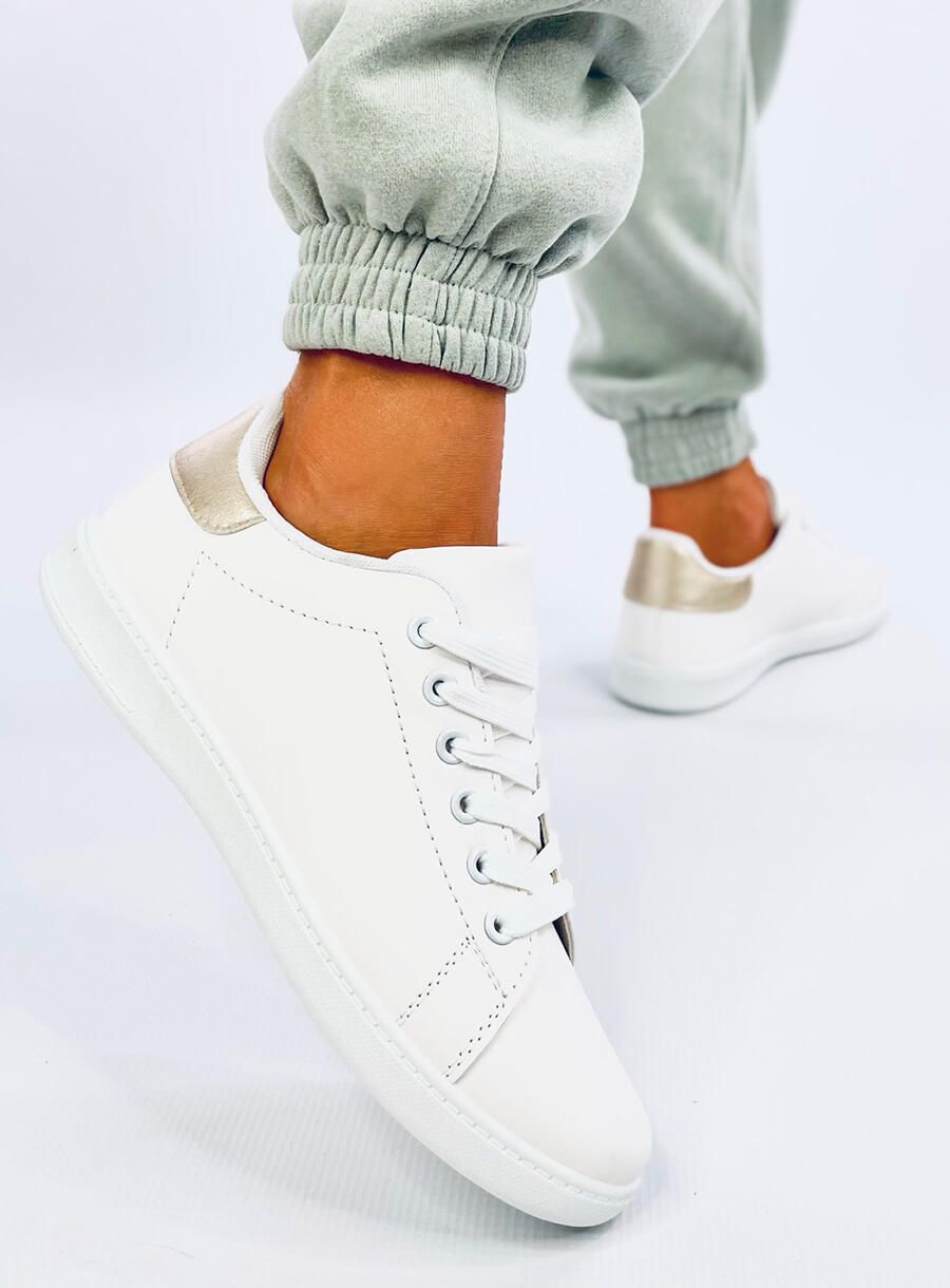 Sneaker im klassischen Schnitt Weiß/Gold