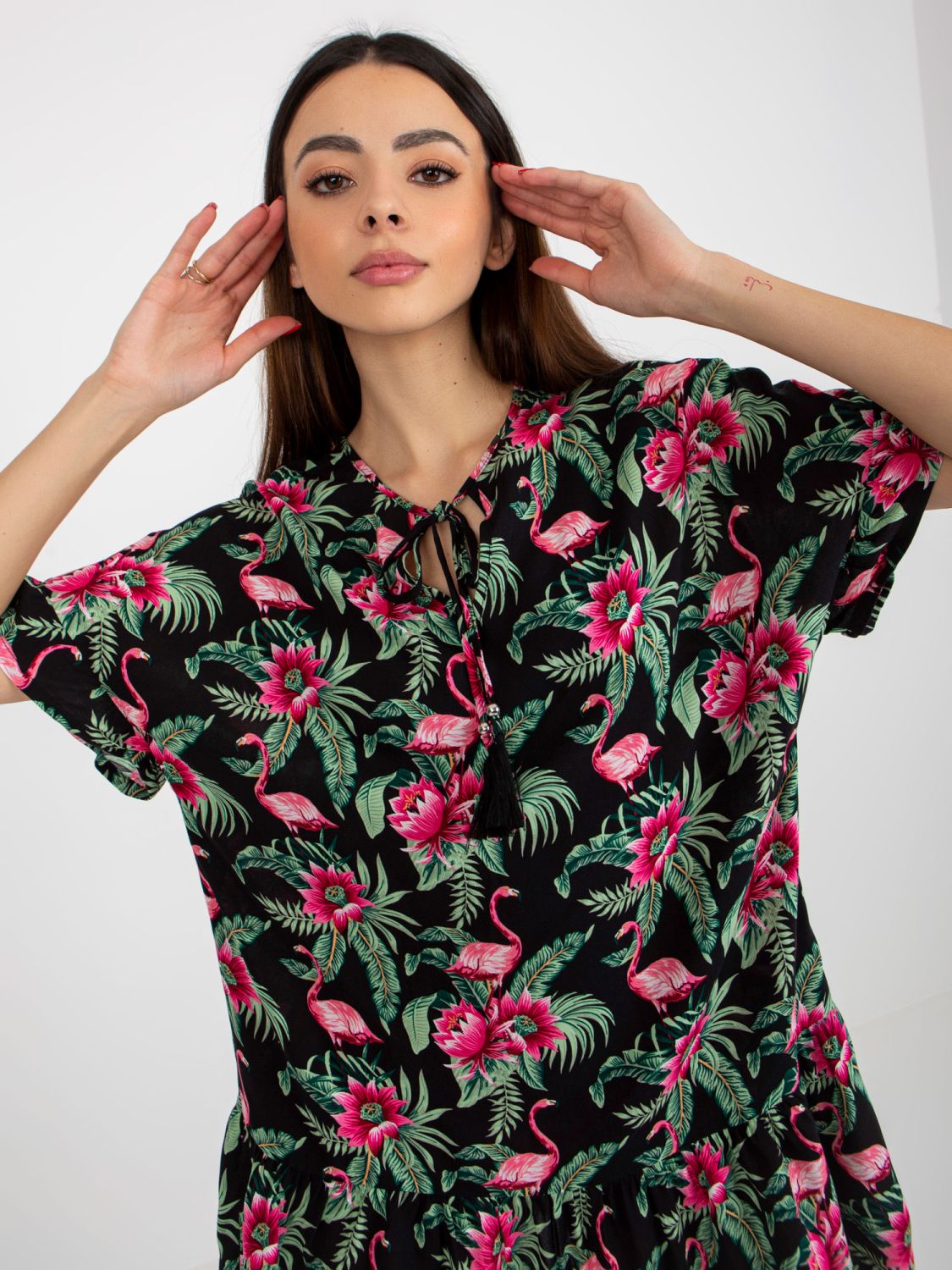 Sommerliches Blumenkleid mit Rüschen SUBLEVEL