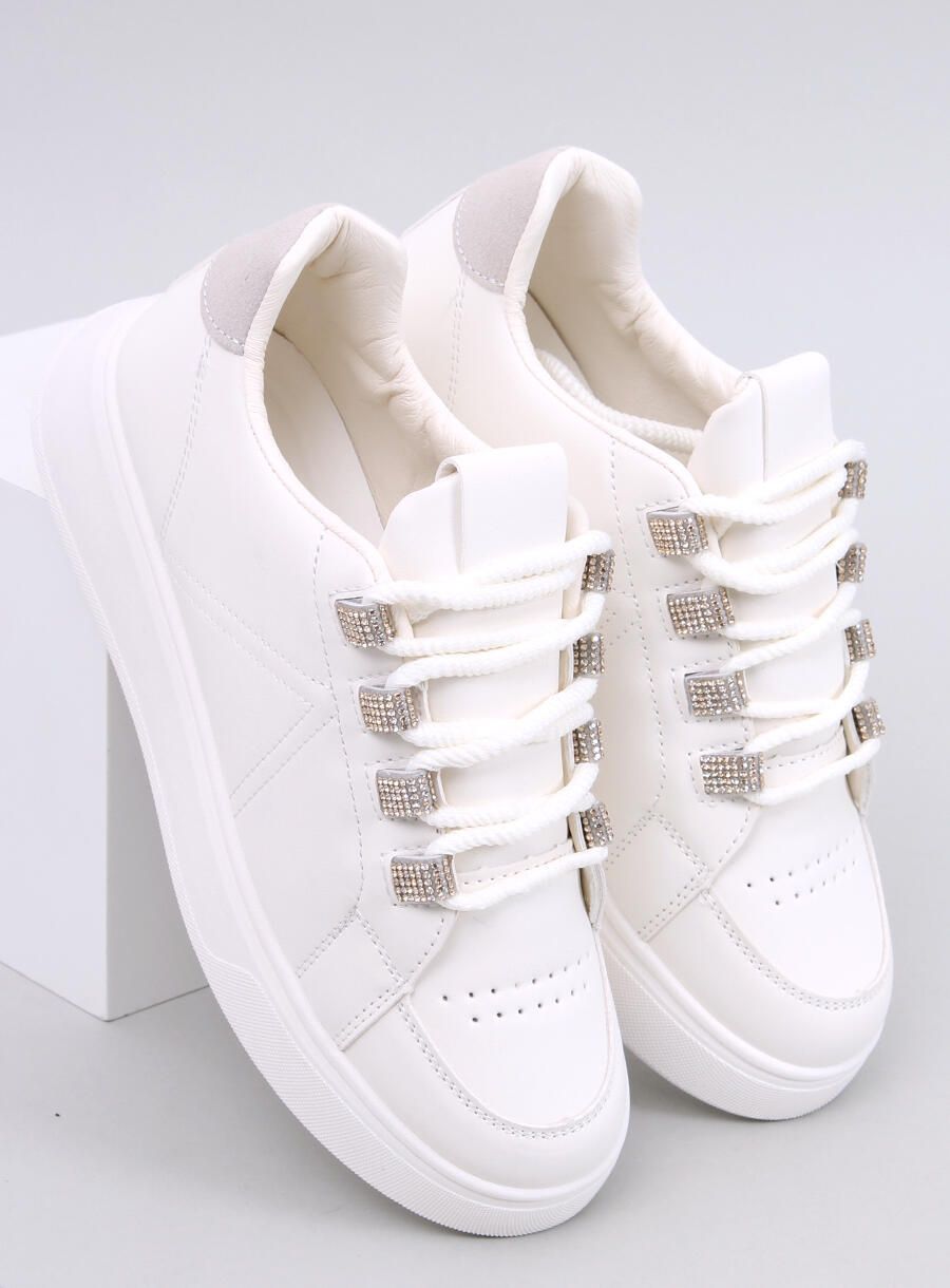 Damen-Sneaker mit Zirkonen Beige