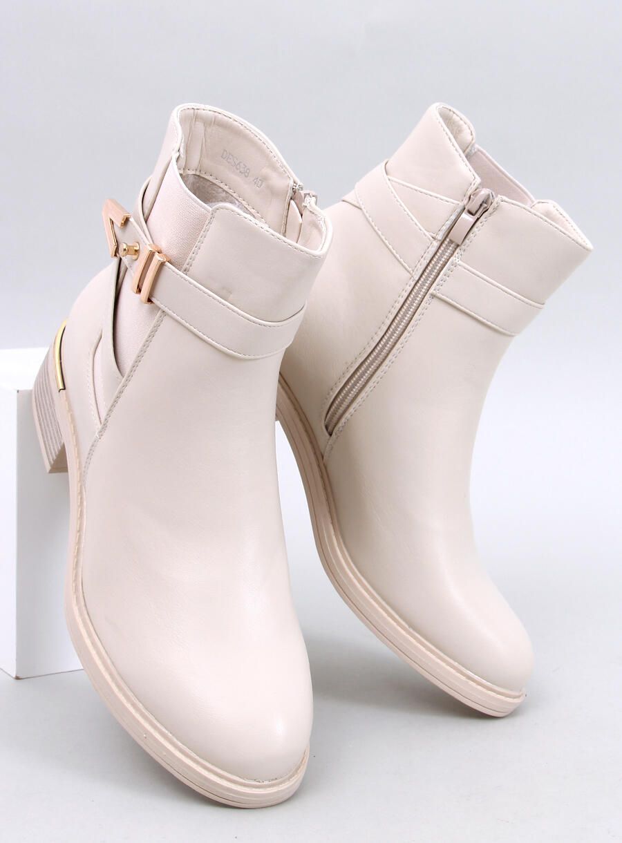 Beige Stiefeletten SABINE