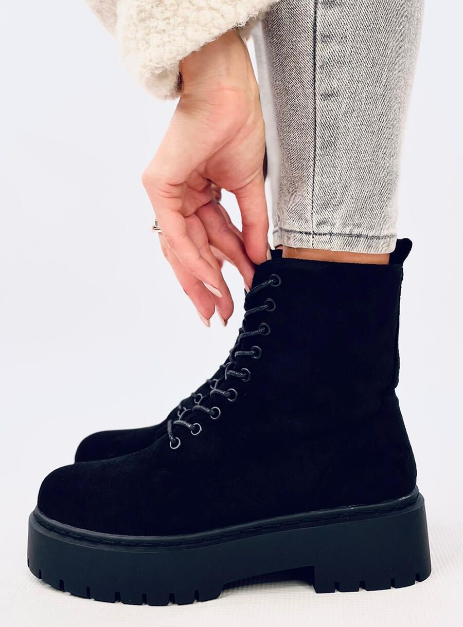 Damen-Schnürschuhe Schwarz