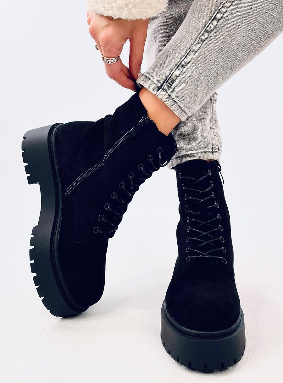 Damen-Schnürschuhe Schwarz