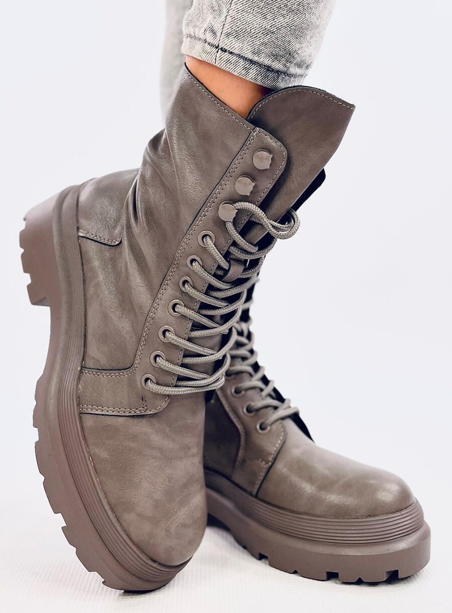 Damen-Schnürschuhe INES Grau