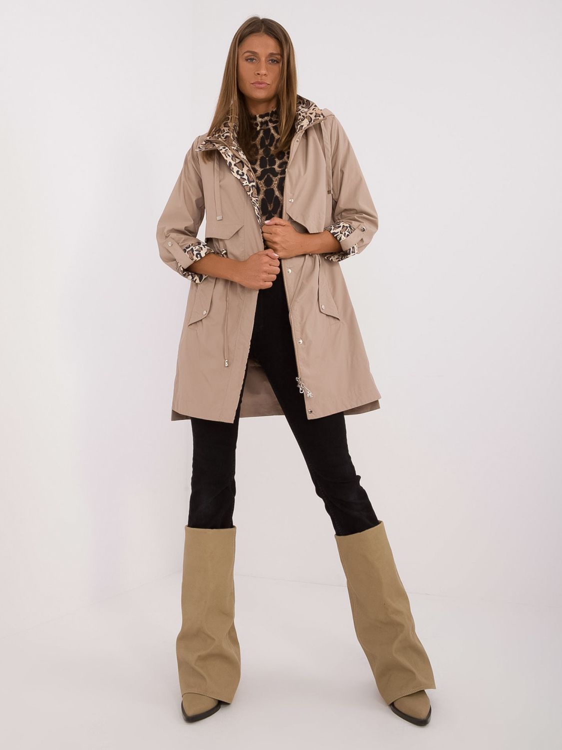 Damen Übergangsjacke in Camel
